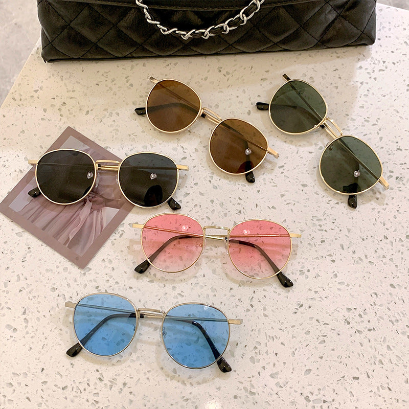 Wholesale New small round frame anti-glare sunglasses
